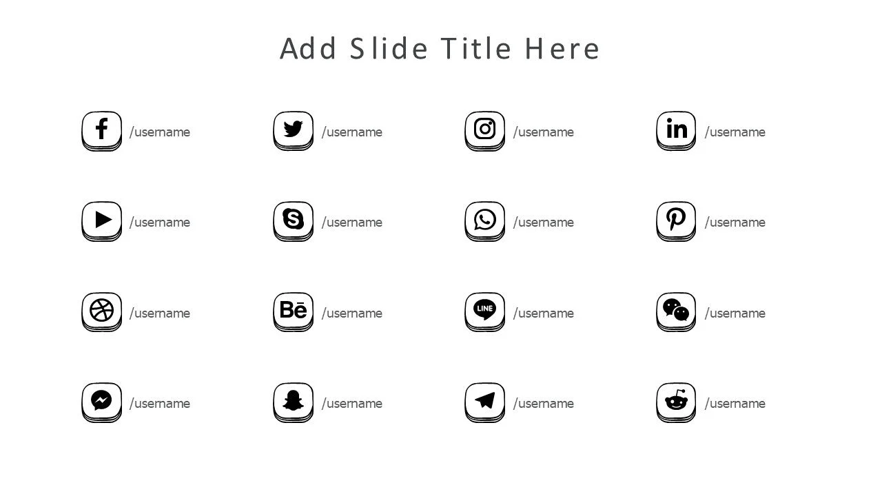 Social media template rounded edges