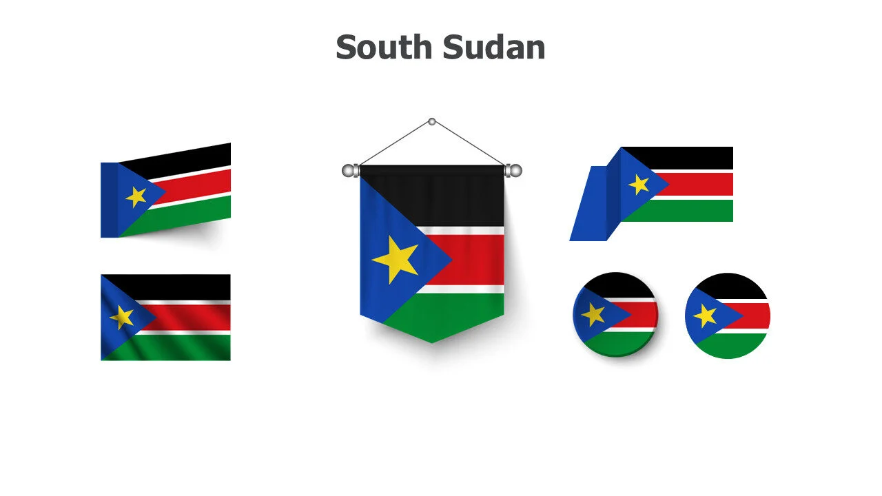 South Sudan flags
