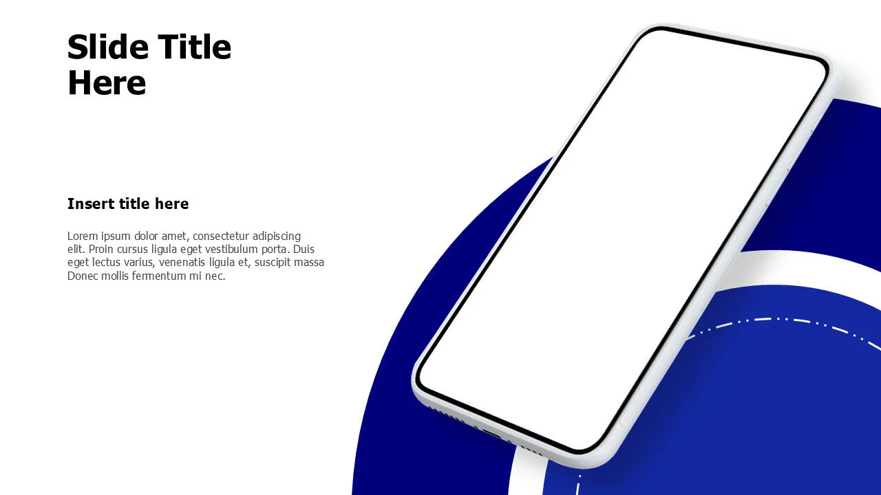 Tilted mobile 3d mockup