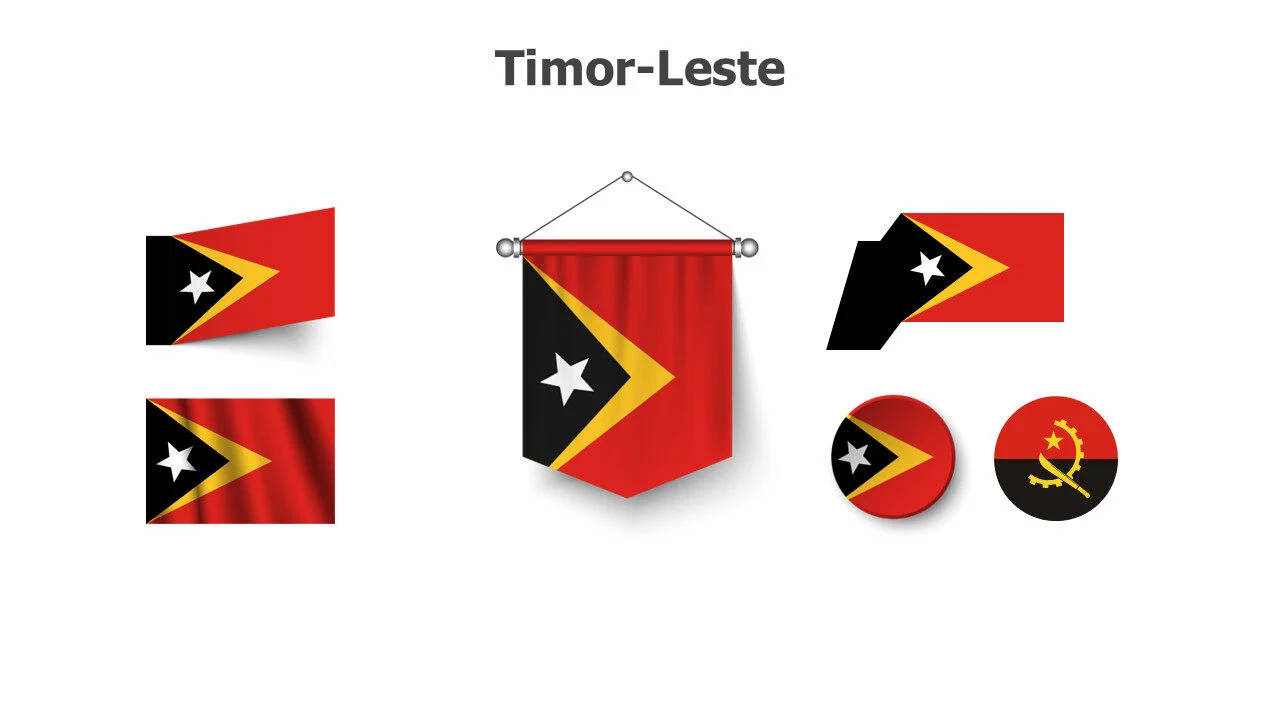 Timor Leste flags