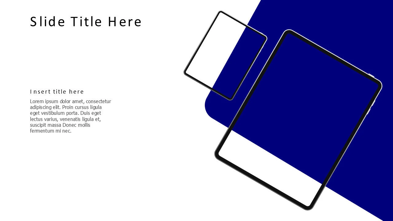 Two ipads large and small mockups