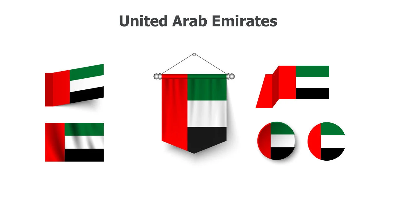 United Arab Emirates flags