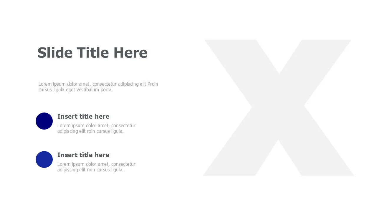 X Letter image placeholder