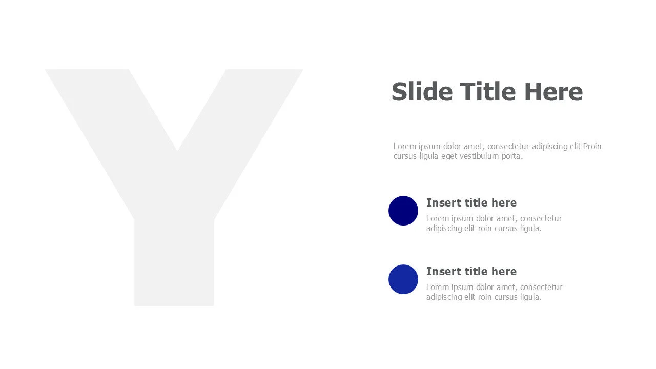 Y Letter image placeholder