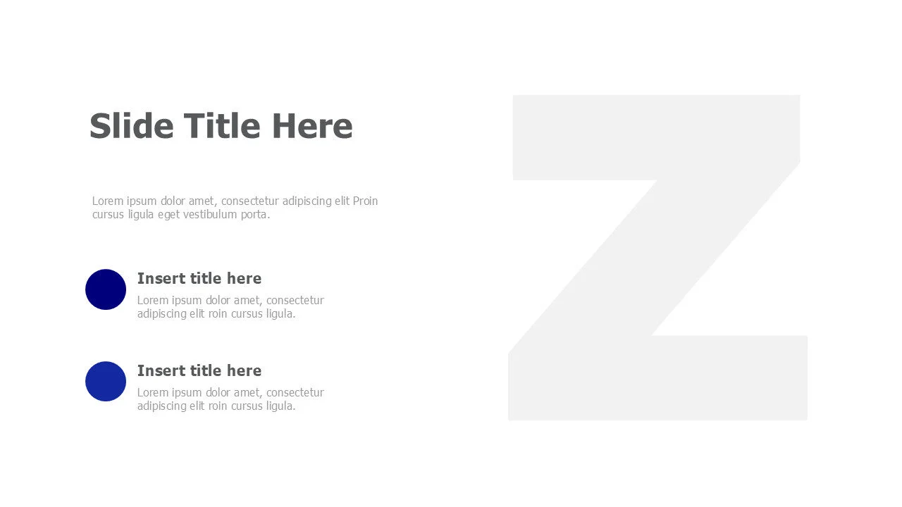 Z Letter image placeholder
