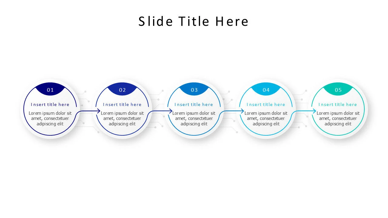 five point technology timeline template