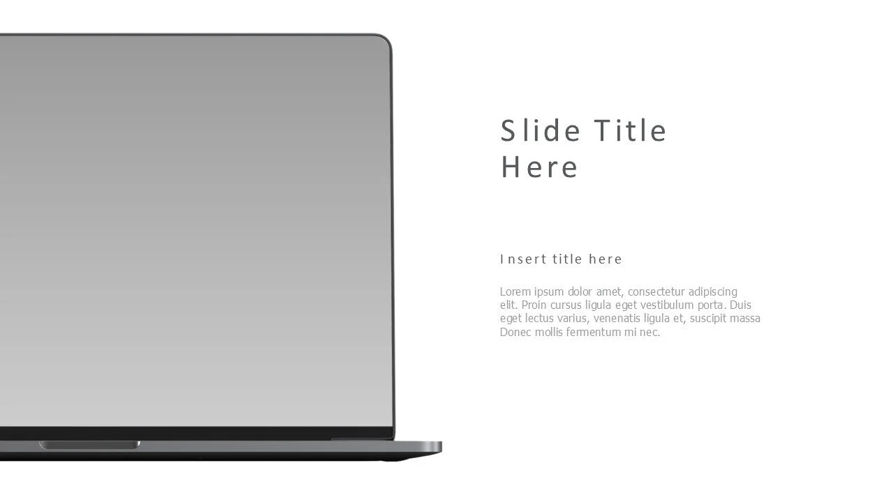 left cropped dark laptop mockup