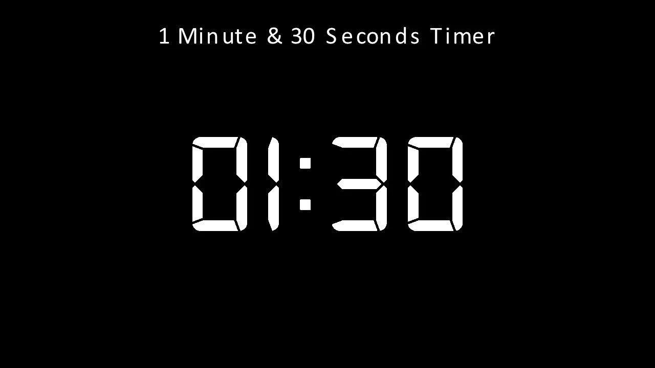 1 minute and 30 seconds timer white