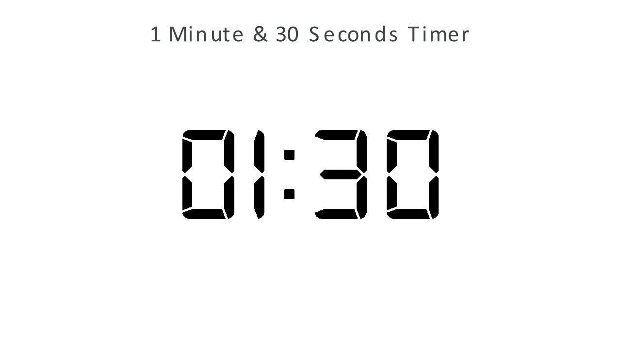 1 minute and 30 seconds timer