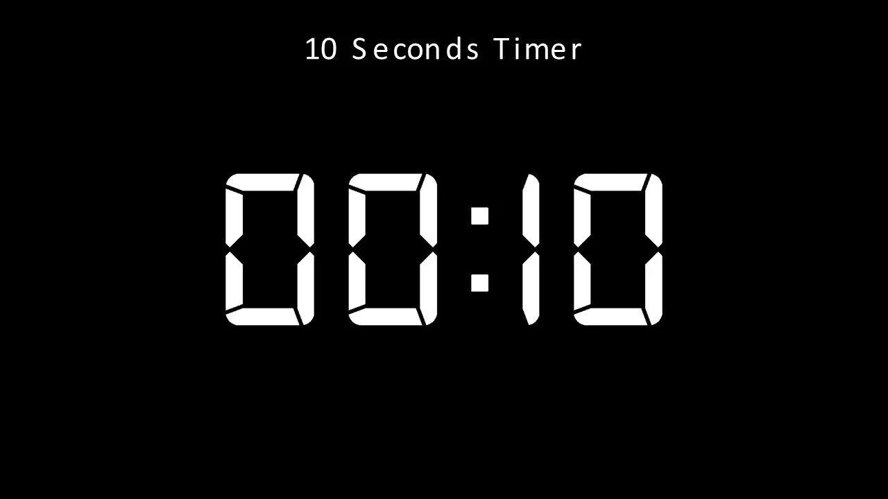 10 seconds timer white