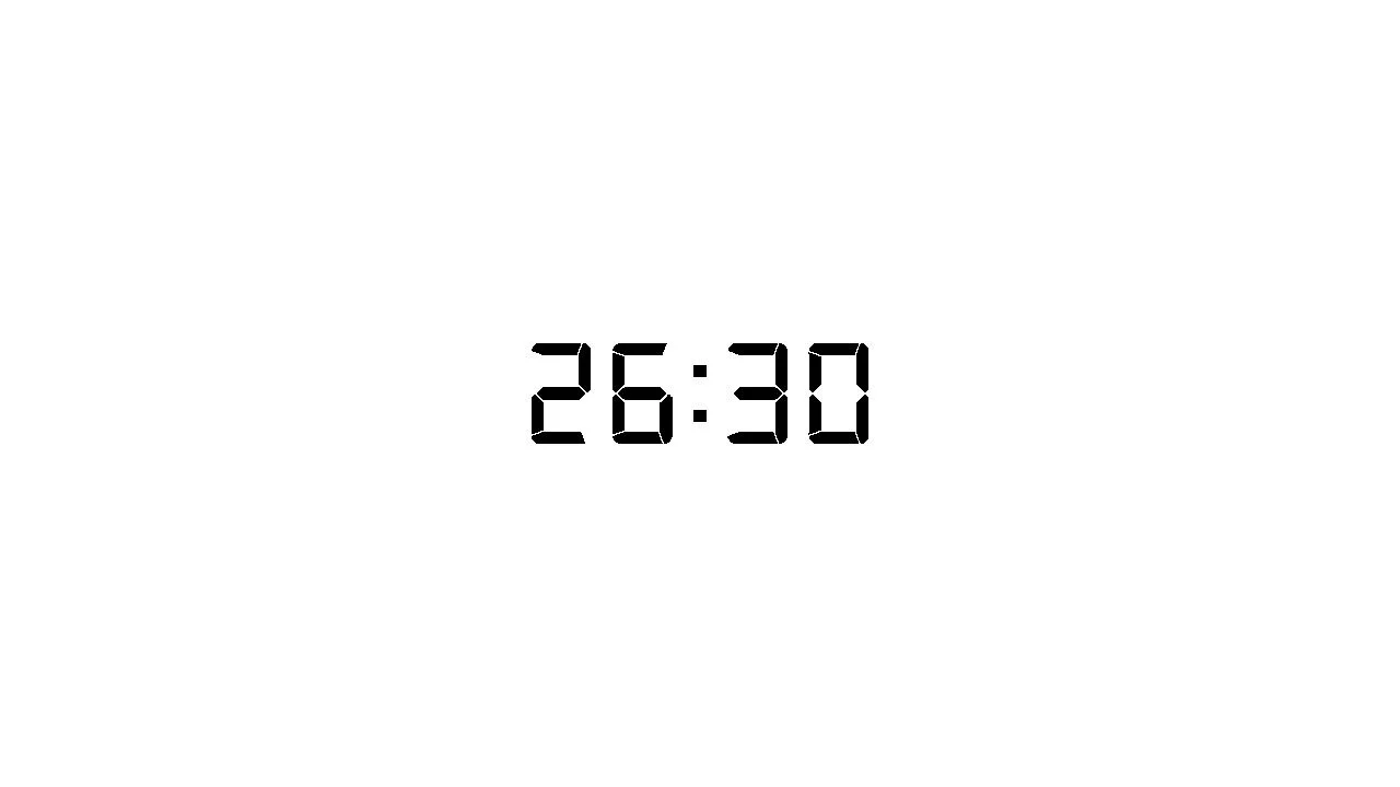 26 minutes and 30 seconds timer