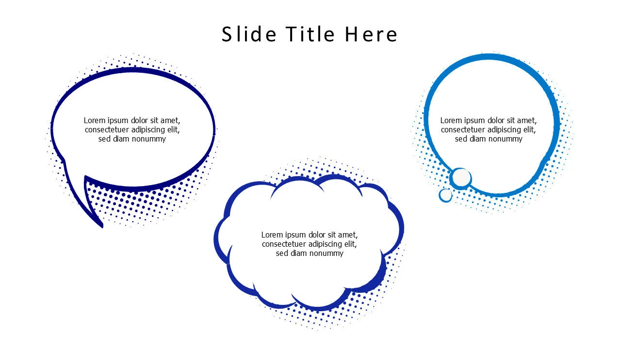 3 cartoonish speech bubbles infographic v1.0