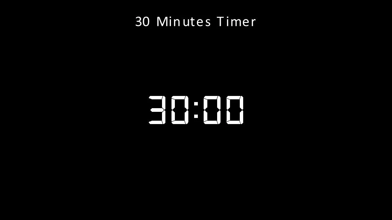 30 minutes timer white