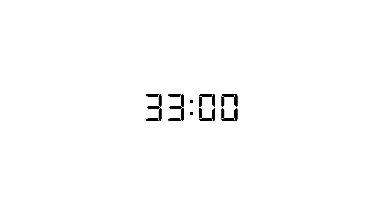 33 minutes timer