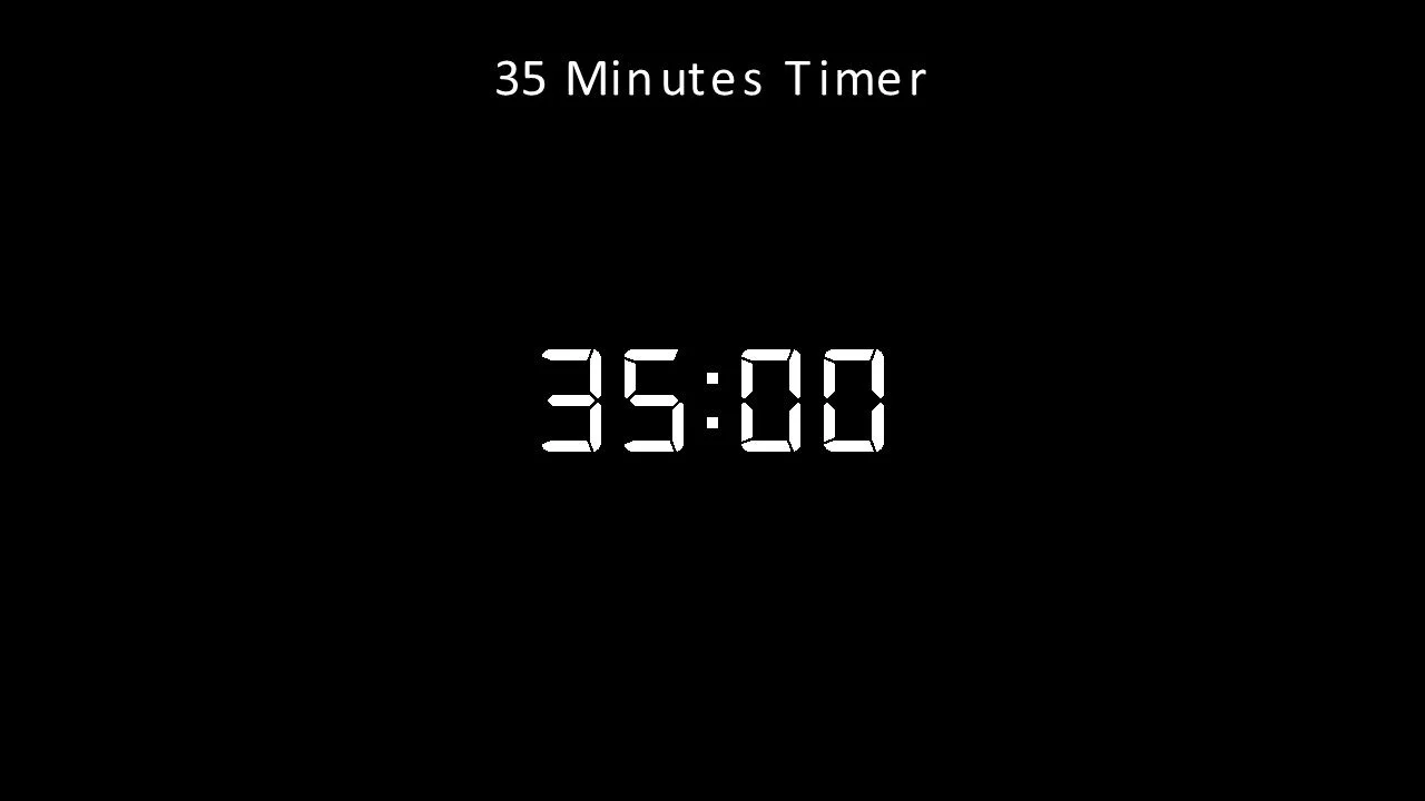 35 minutes timer white