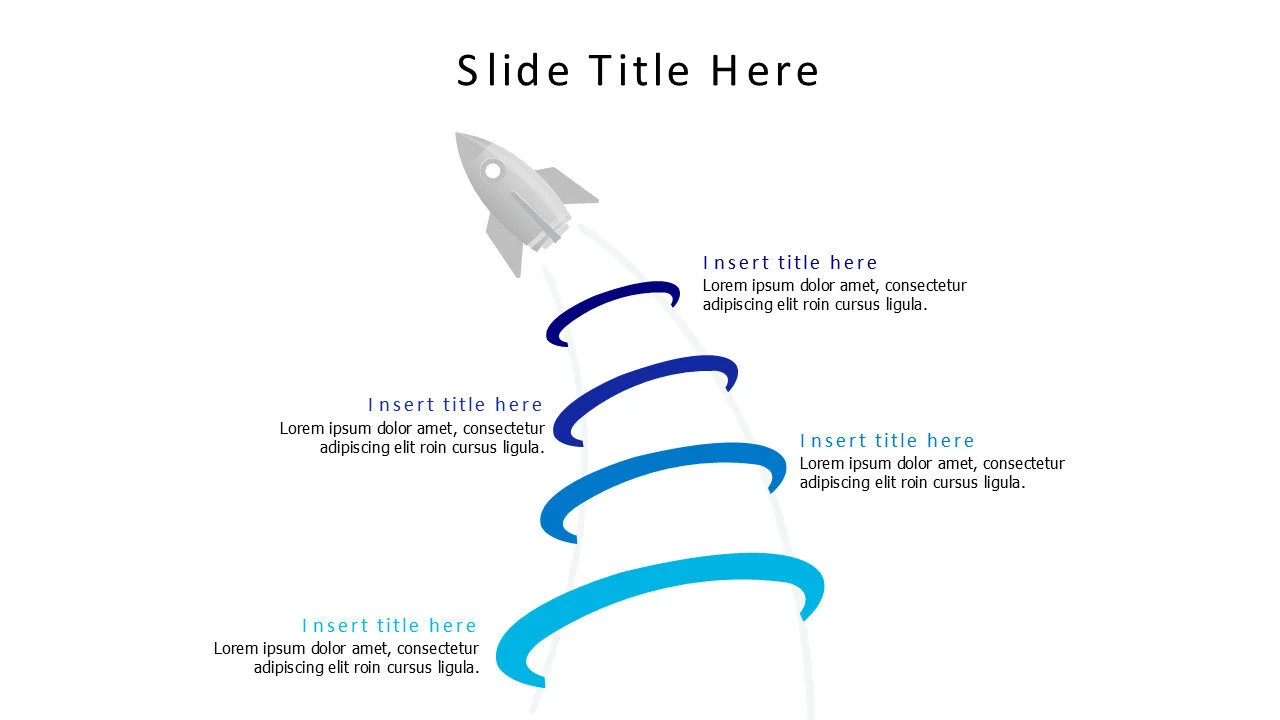 4 colored rings from flying rocket infographic