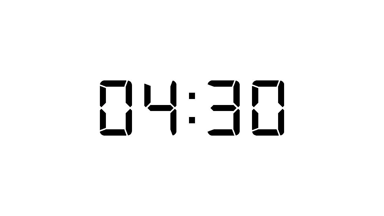 4 minutes and 30 seconds timer