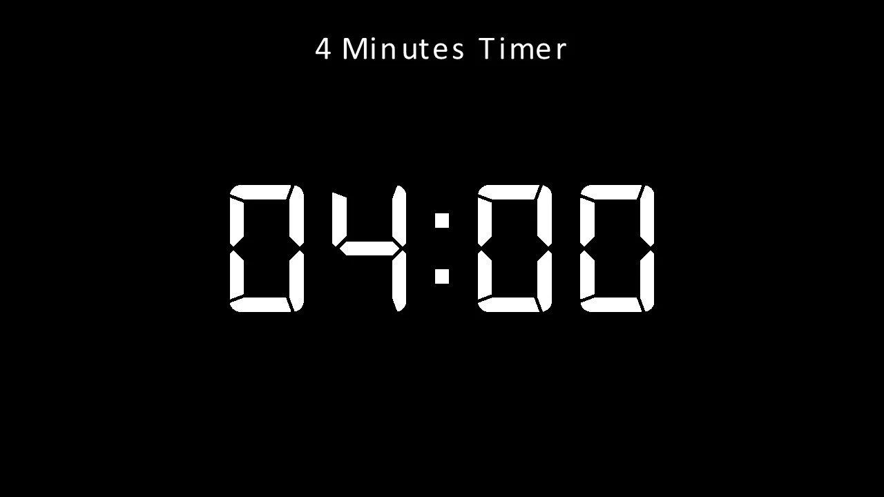 4 minutes timer white
