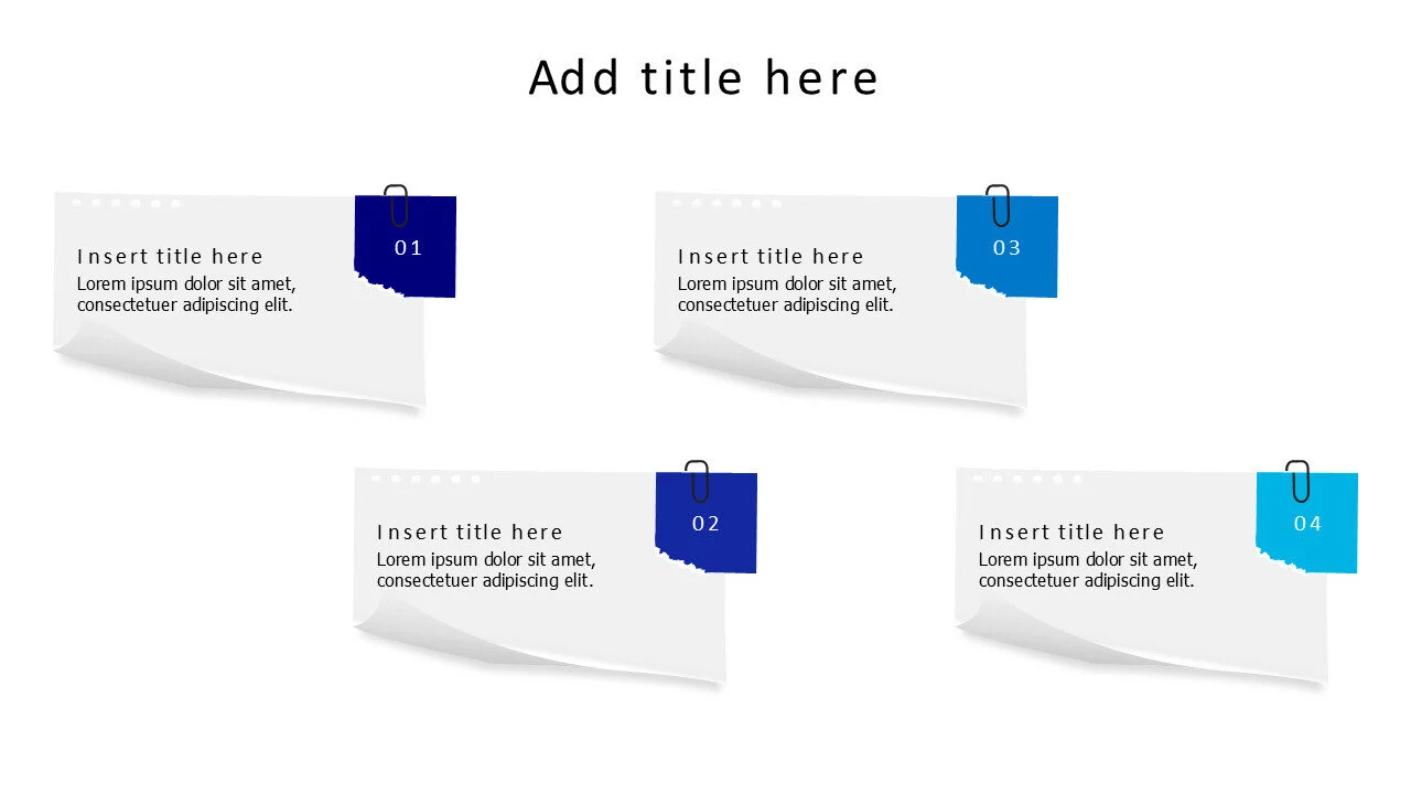 4 paper sticky notes with clips v7.0