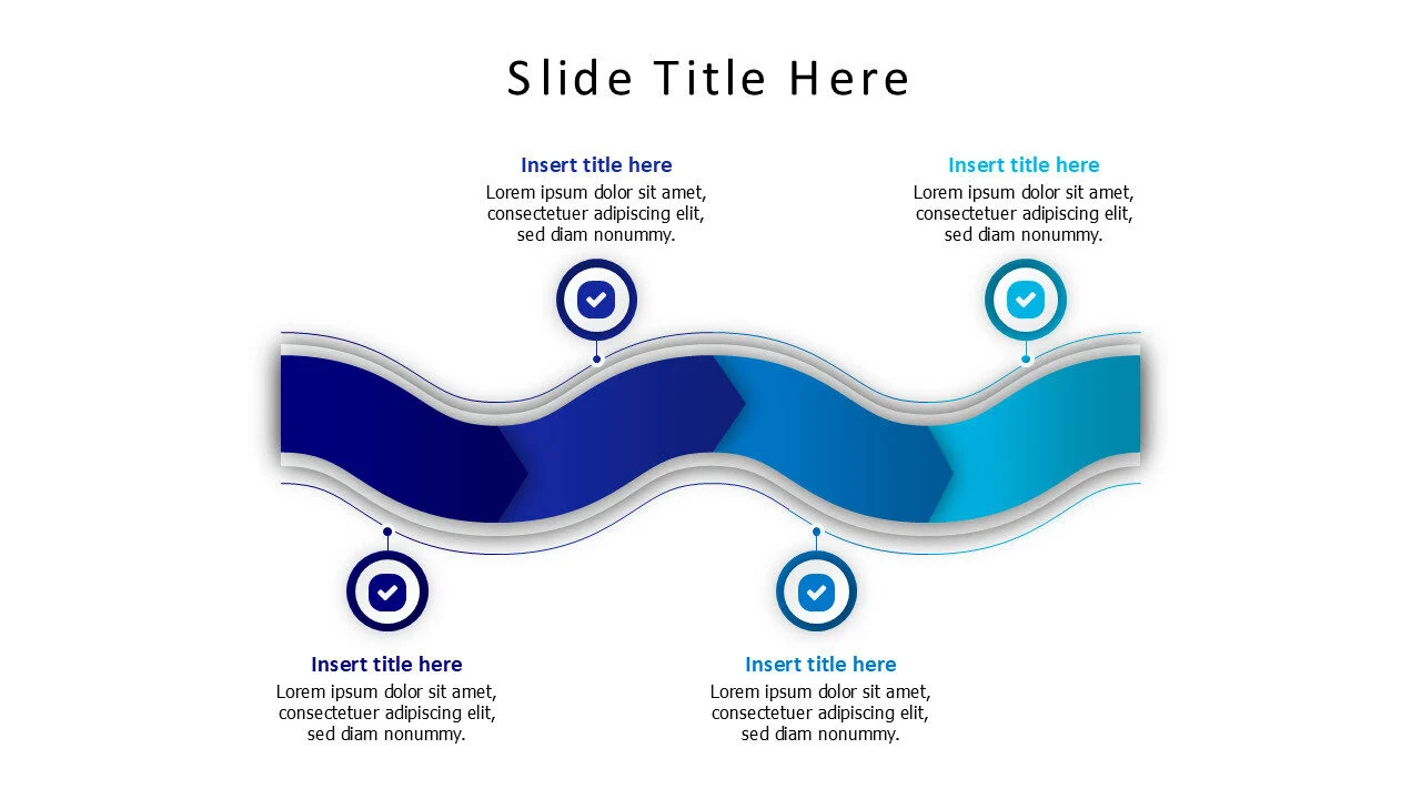 4 points 3d arrows infographic v1.0