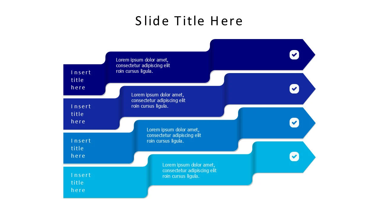 4 points 3d arrows infographic v2.0