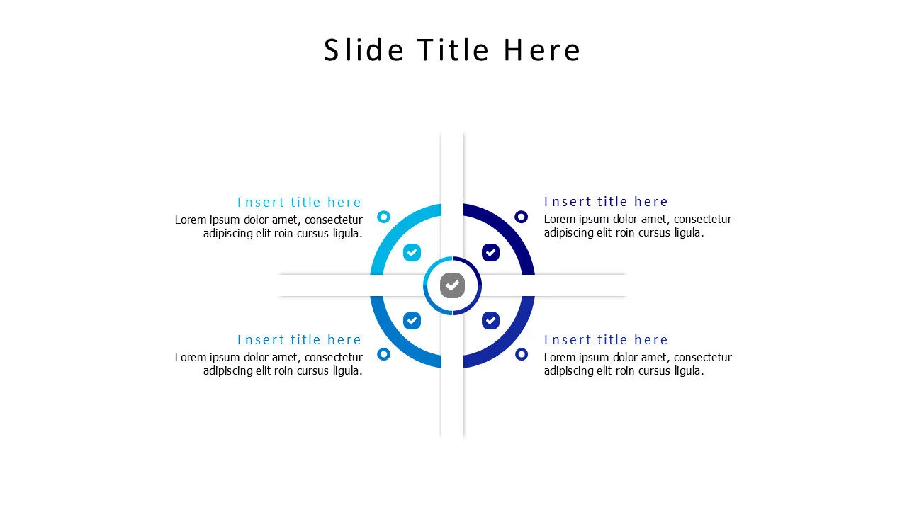4 points divided colored circle infographic v1.0