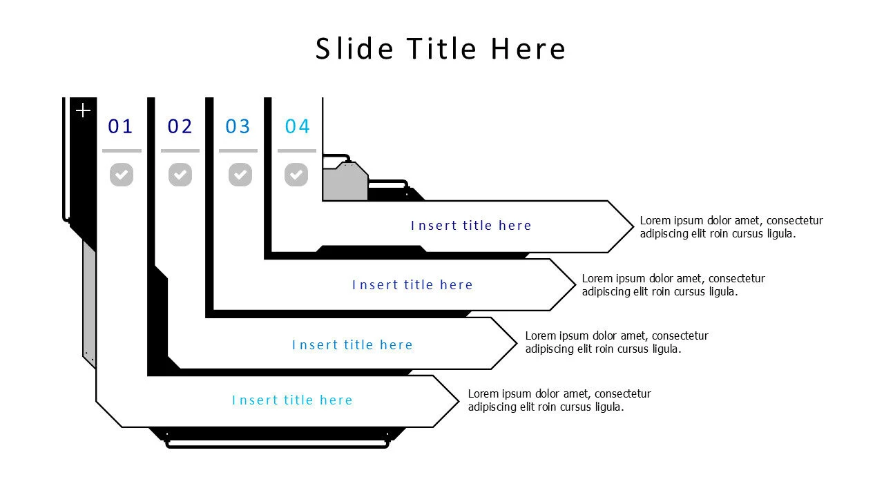 4 points machine arrows infographic v1.0