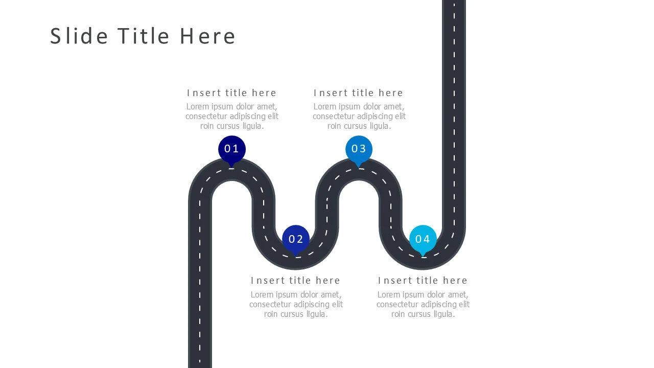 4 points roadmap infographic v10.0