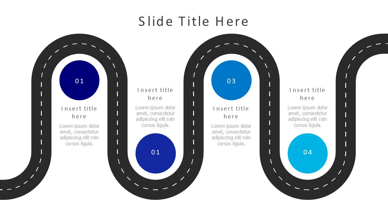 4 points roadmap infographic v13.0