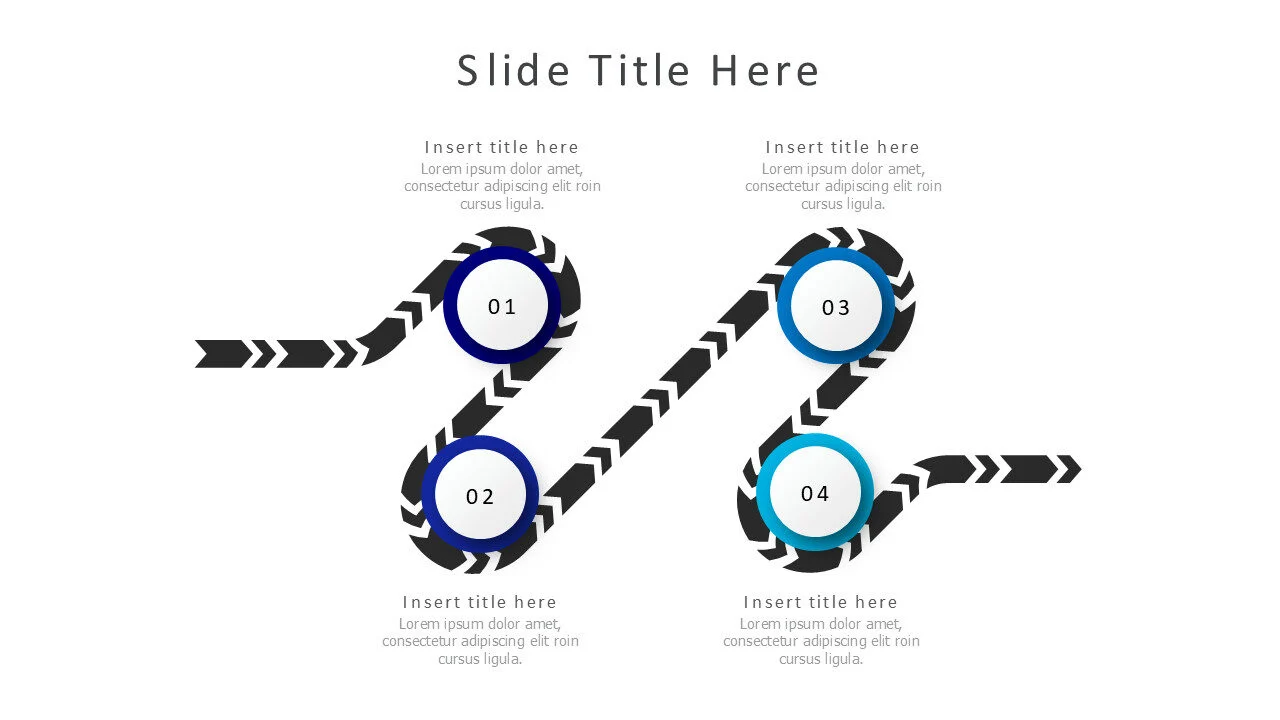 4 points roadmap infographic v14.0