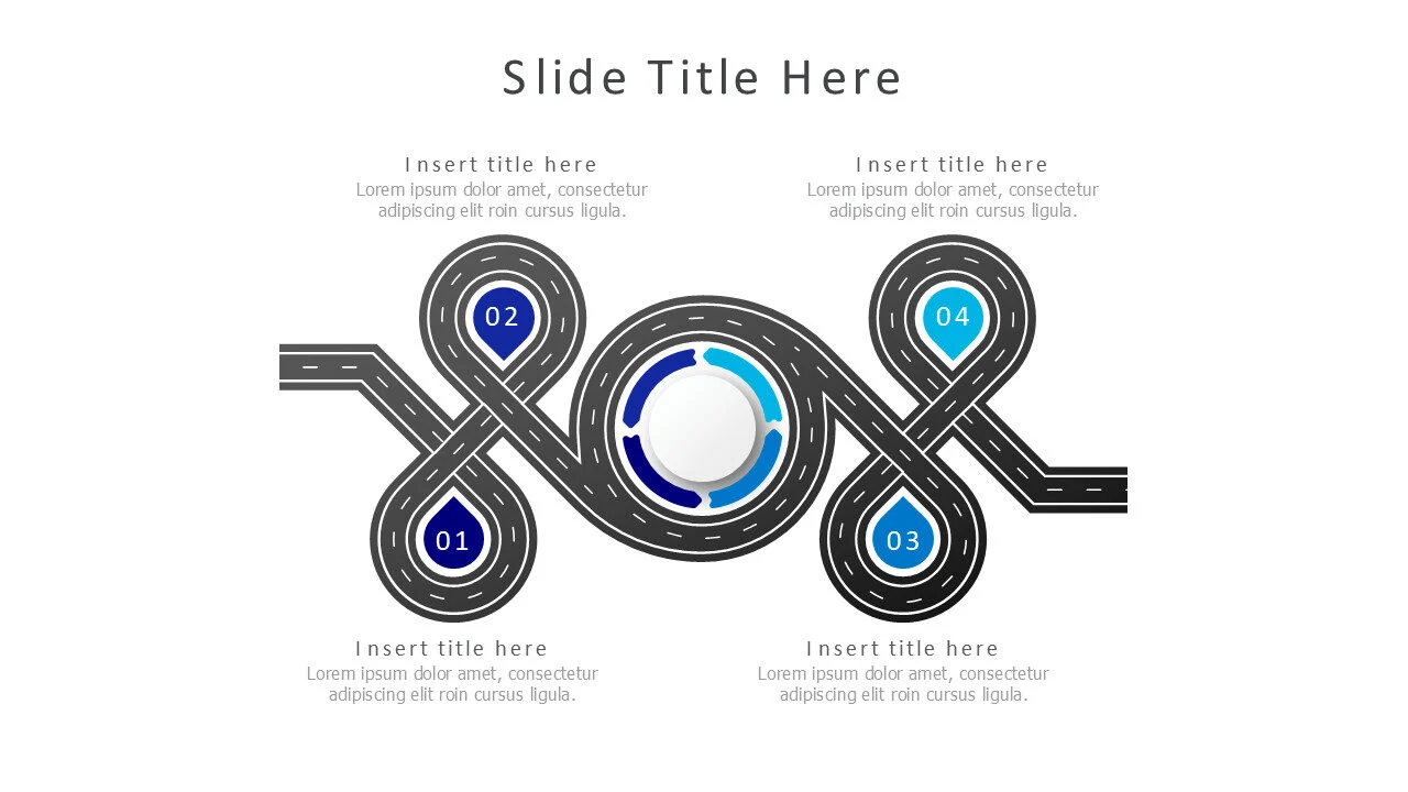 4 points roadmap infographic v7.0