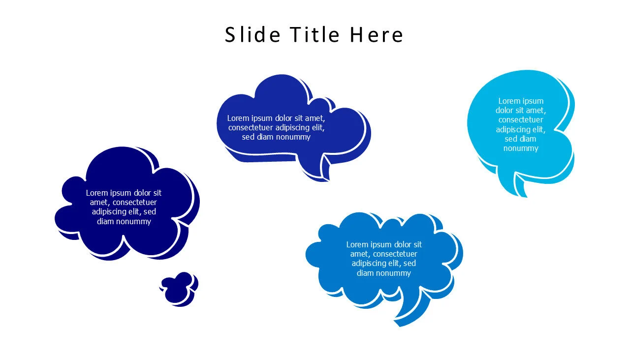 4 speech bubbles infographic v1.0
