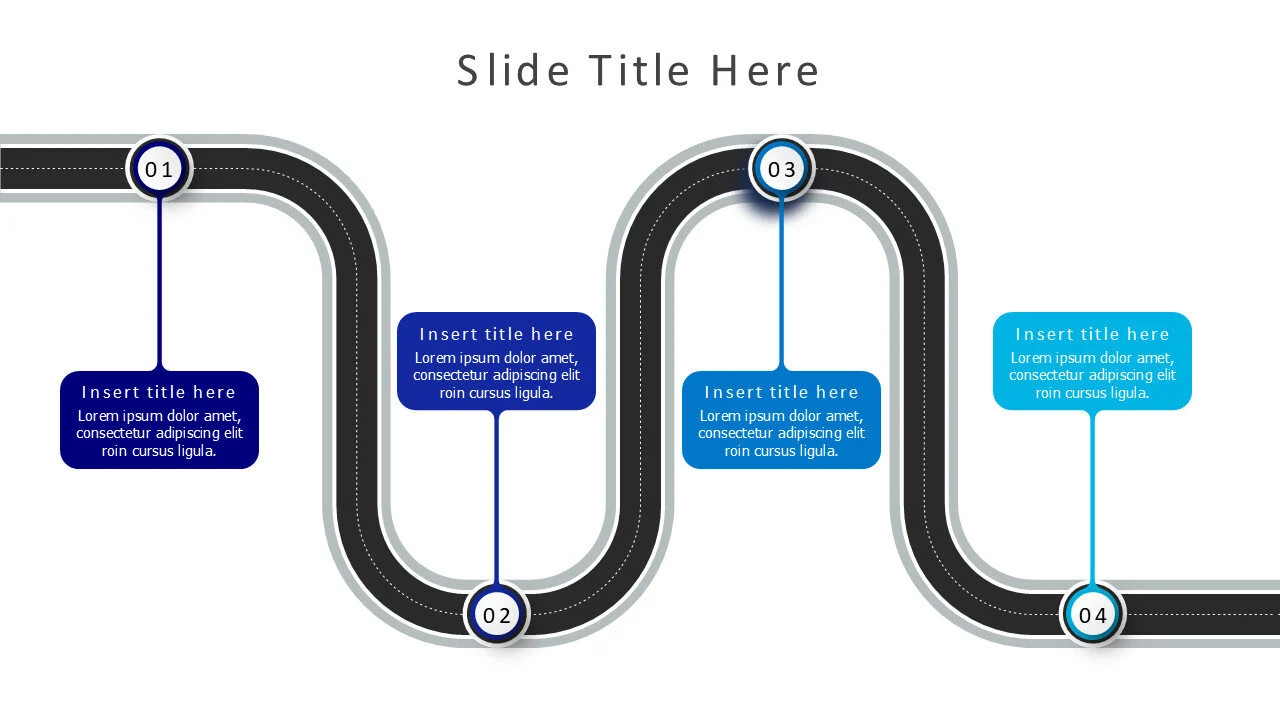 4 steps roadmap infographic v5.0