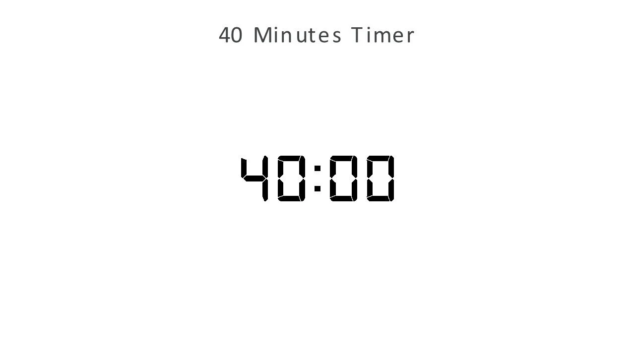 40 minutes timer