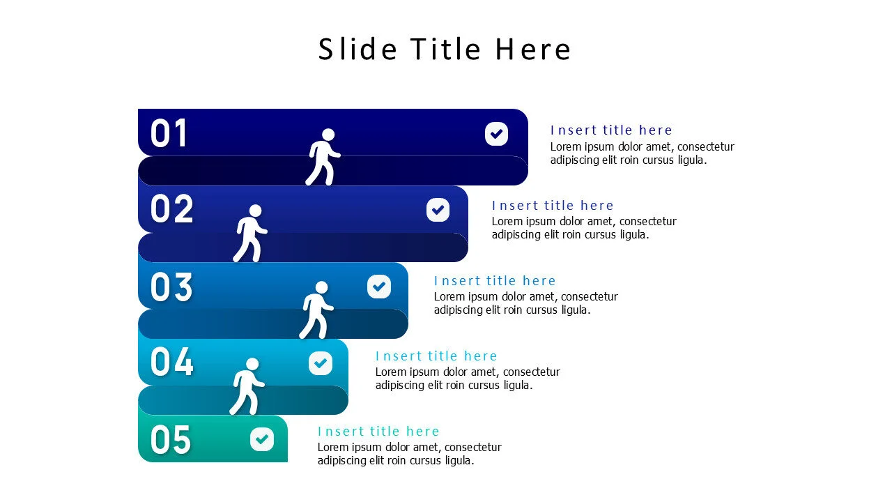 5 points 3d stripe infographic v2.0