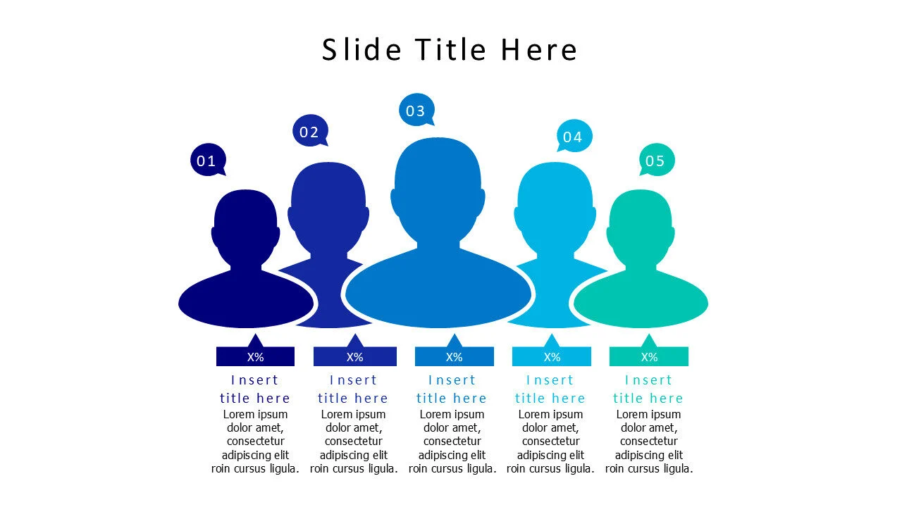 5 points colored figures infographic v1.0
