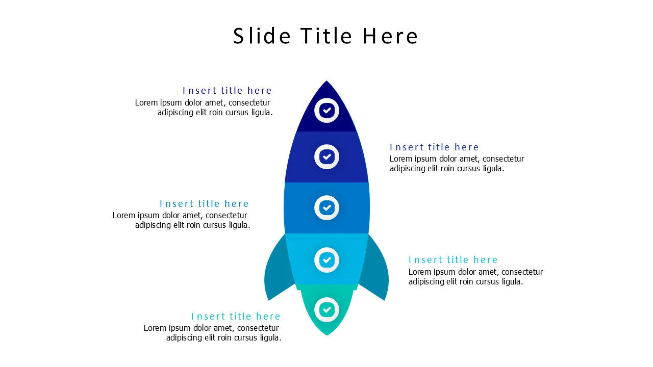 5 points flat divided rocket infographic v1.0