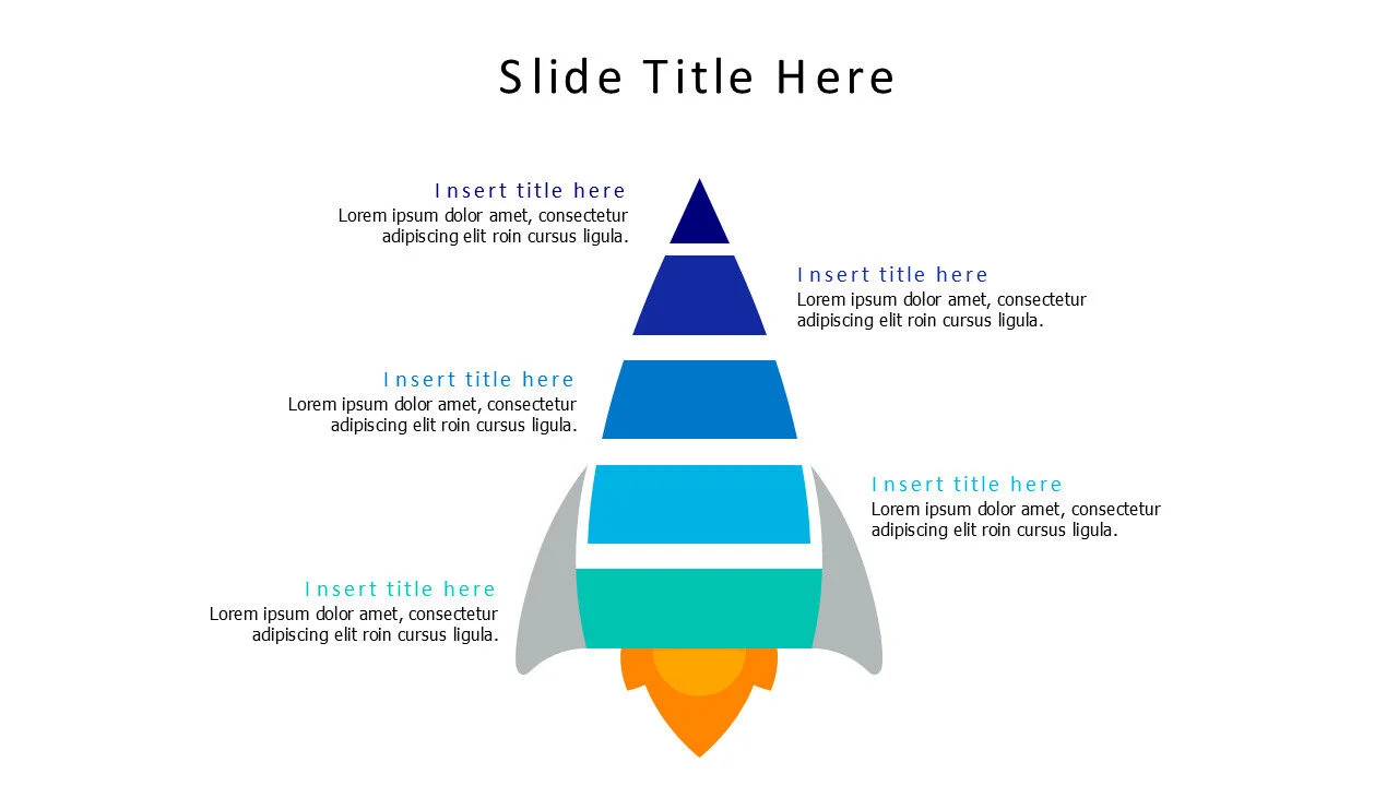 5 points flat divided rocket infographic v2.0