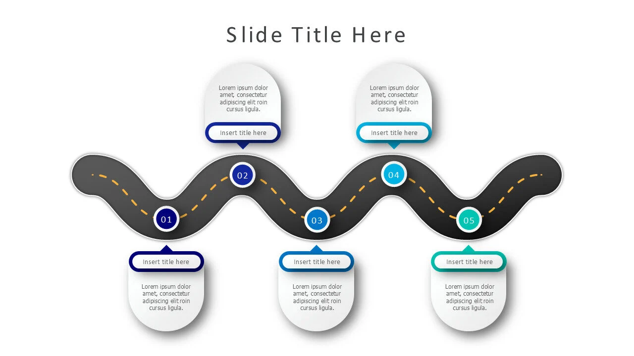 5 points roadmap infographic v14.0