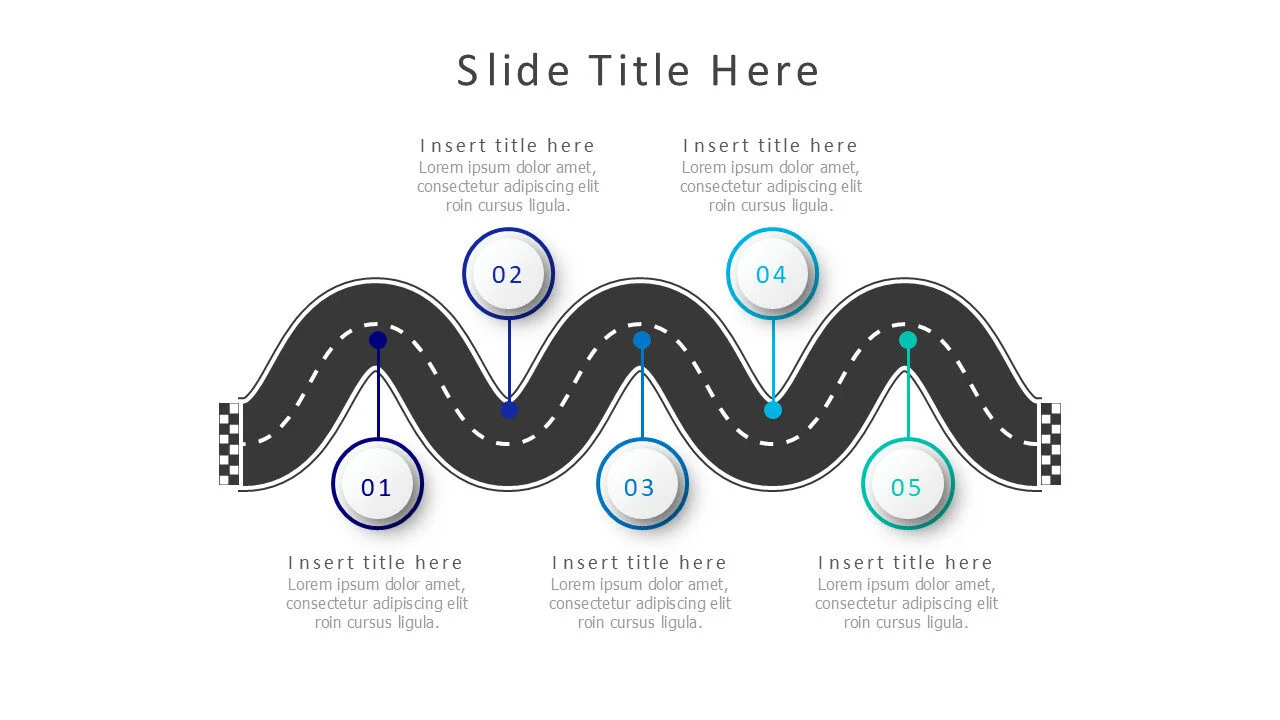 5 points roadmap infographic v20.0