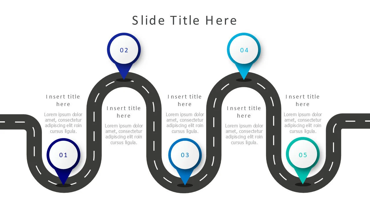 5 points roadmap infographic v22.0