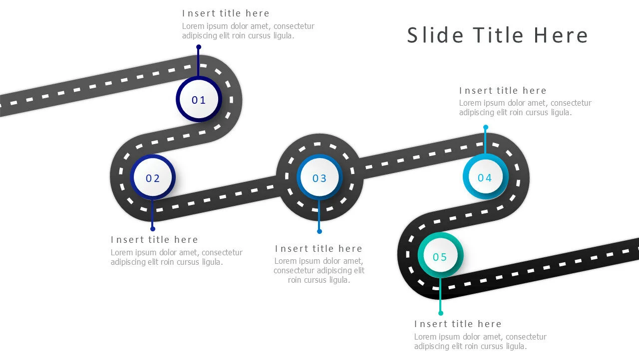 5 points roadmap infographic v23.0