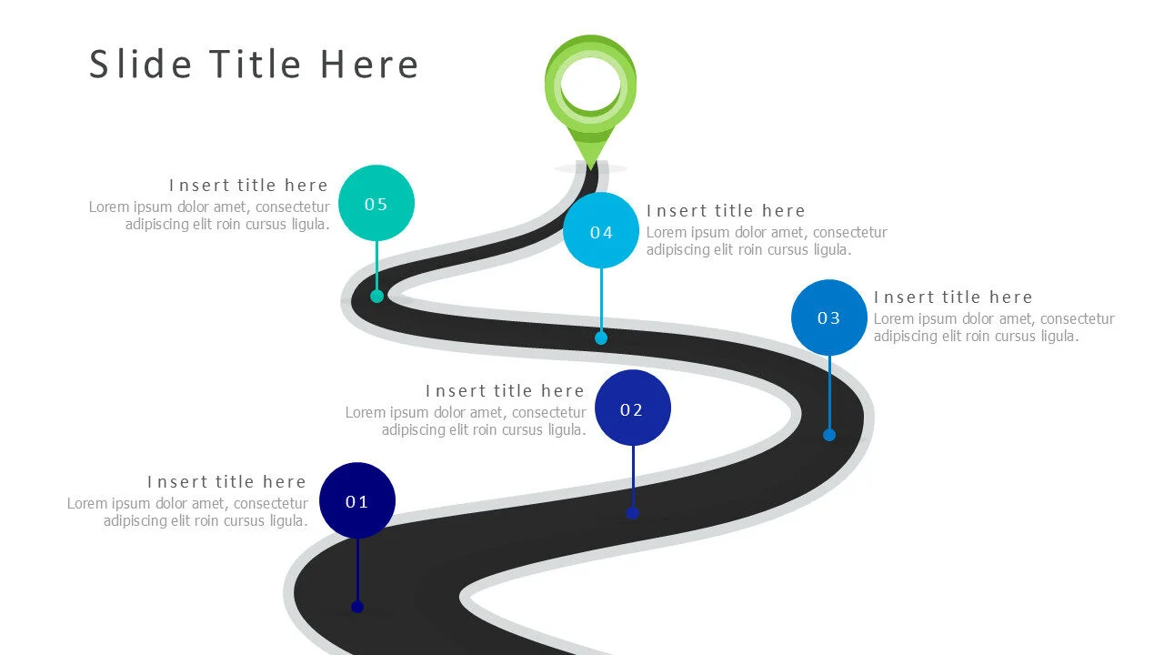 5 points roadmap infographic v28.0