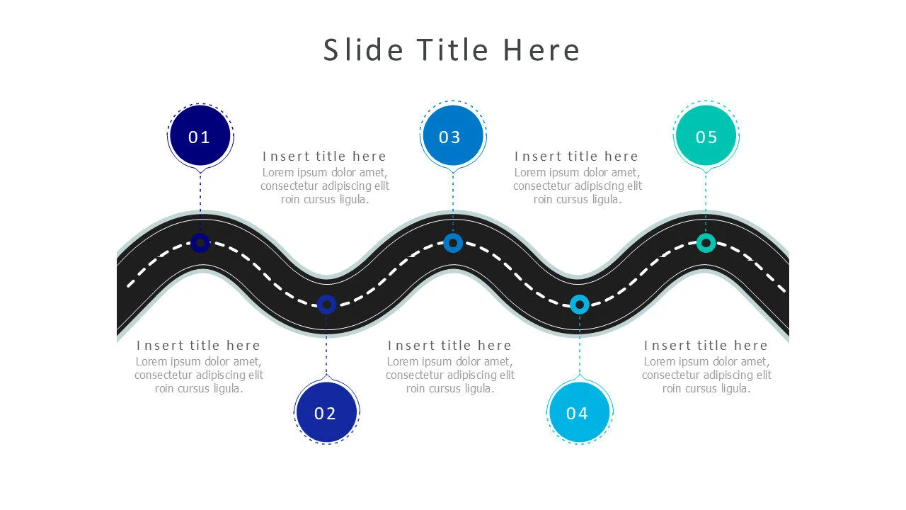 5 points roadmap infographic v7.0