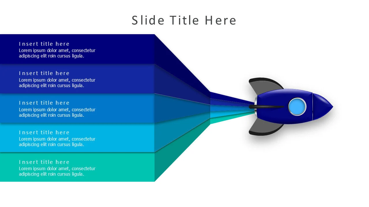 5 points rocket launch infographic