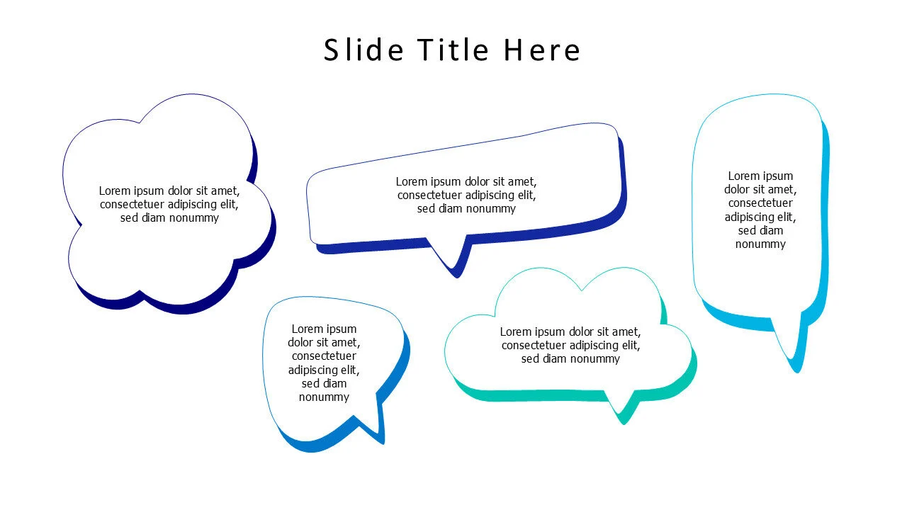 5 speech bubbles infographic v5.0
