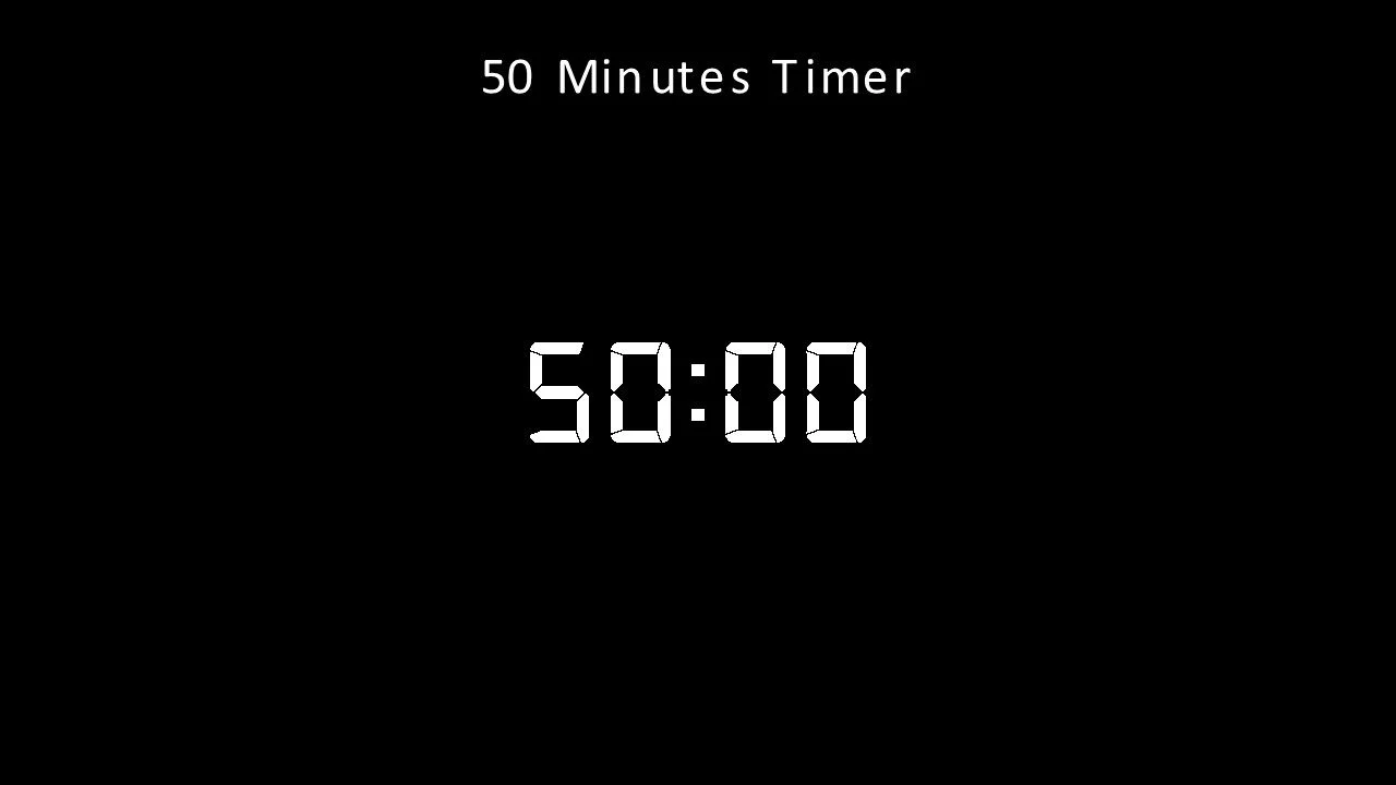 50 minutes timer white