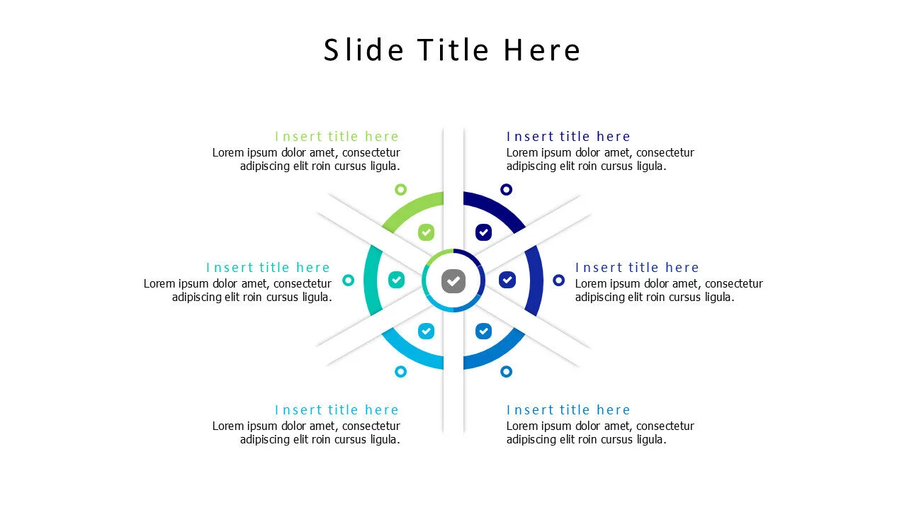 6 points divided colored circle infographic v2.0