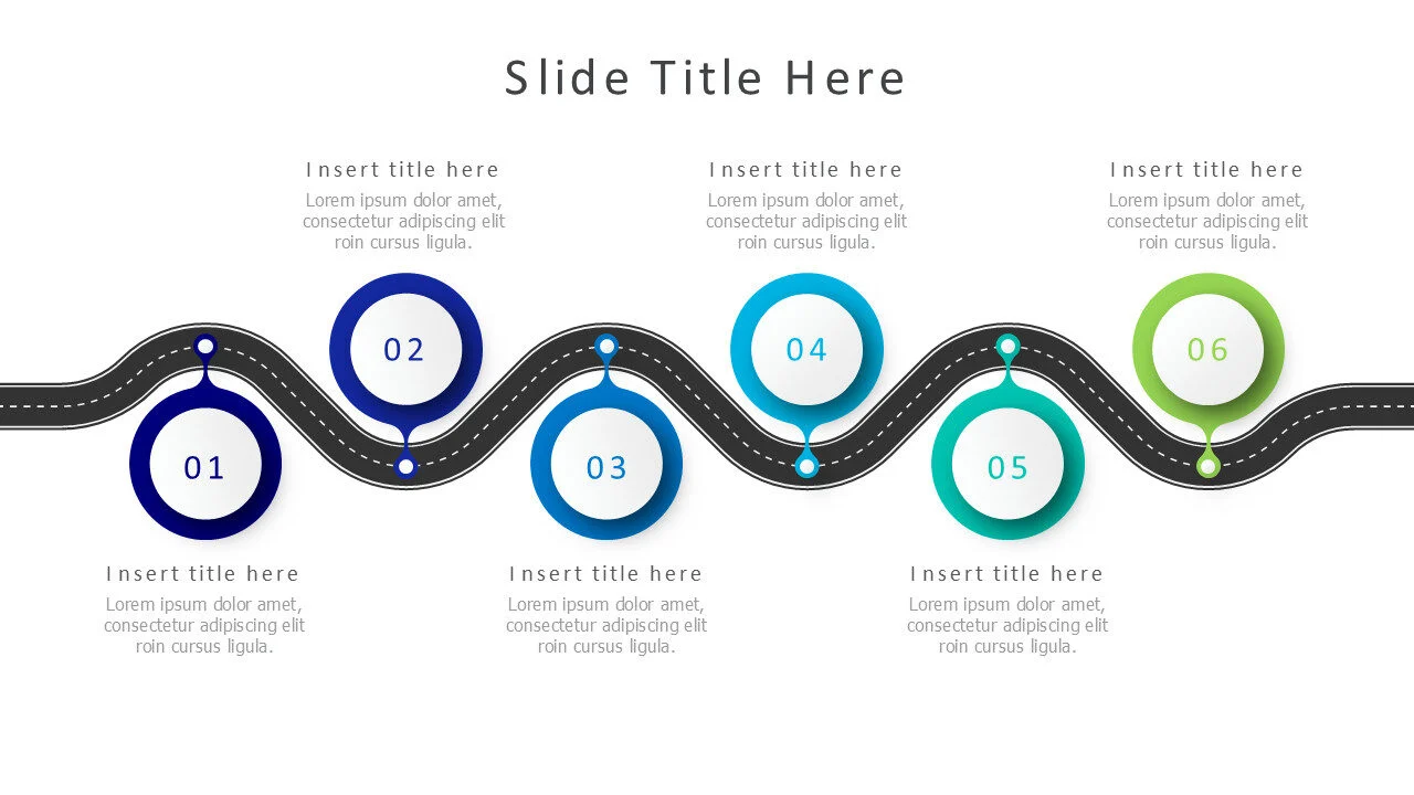 6 points roadmap infographic v8.0