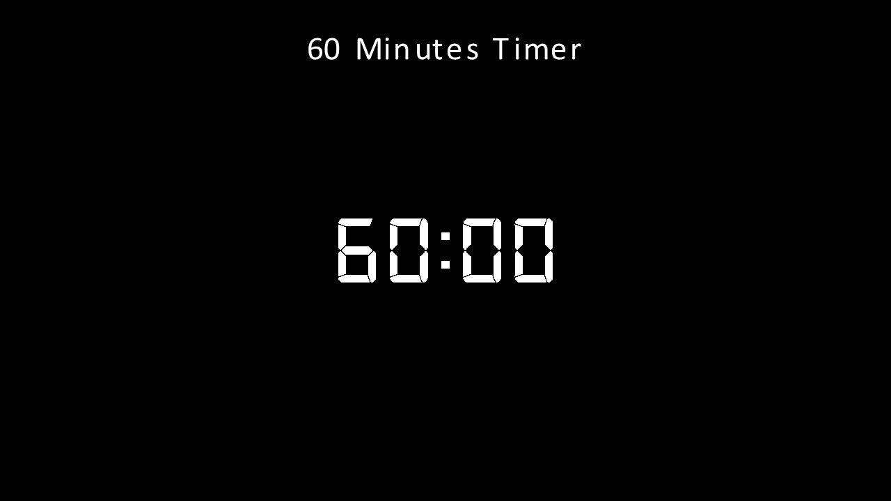 60 minutes 1 hour timer white